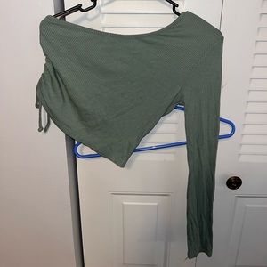 asymmetrical green top